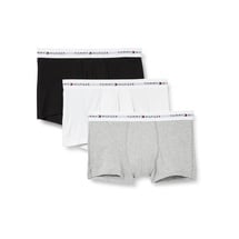 Tommy Hilfiger Herren Boxershorts Trunks Unterwäsche, Mehrfarbig Grey Heather/Black/White), S