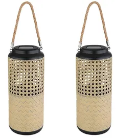 bmf-versand Solarleuchte Garten 2er Set Laterne 45cm Solarlampe Außen Außenleuchte Solar