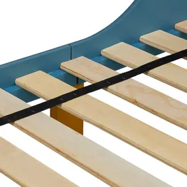 Relaxdays Kinderbett kleine Monster 70 x 140 cm MDF blau/weiß