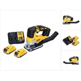 DeWalt DCS 334 D2 Akku Pendelhub Stichsäge 18 V Brushless + 2x Akku 2,0 Ah + Ladegerät