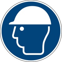 NEUTRALWARE Hinweisschild Kopfschutz benutzen ISO 7010/M014 rund 200mm PVC