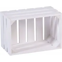 iWerk Holzkiste S 34 x 23 x 18 cm 18-tlg. weiß