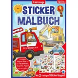 Media Verlag Sticker Malbuch - Feuerwehr, Baustelle, Fahrzeuge