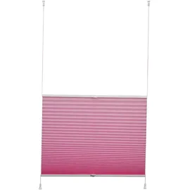 K-HOME Klemmfix-Plisse pink 65 x 130 cm