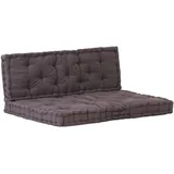 vidaXL Palettenkissen 2 St. Baumwolle anthrazit