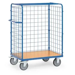 Paketwagen 8482-1, Drahtgitterwände, Tragkraft 600kg - blau