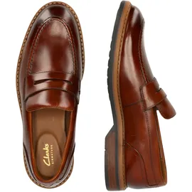 CLARKS Aldwin Step Shoes, Mid Tan Lea, 41 EU