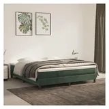 vidaXL Boxspringbettgestell 160 x 200 cm Dunkelgrün