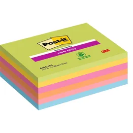 Post-it Post-it® Super Sticky Meeting Notes Haftnotizen extrastark farbsortiert, 6 Blöcke