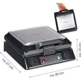 GOURMETmaxx Waffeleisen Belgische Waffeln - Schwarz