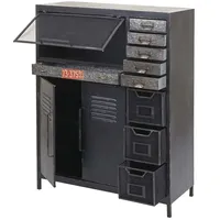 MCW Apothekerkommode 89 x 115 x 35 cm Schwarz
