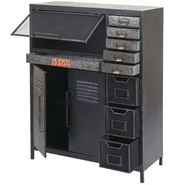 MCW Apothekerkommode 89 x 115 x 35 cm Schwarz