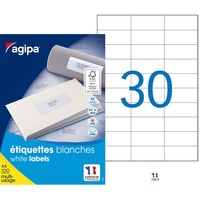 Agipa Universal-Etiketten, 70,0 x 29,7 mm mit Abzieh-Hilfe