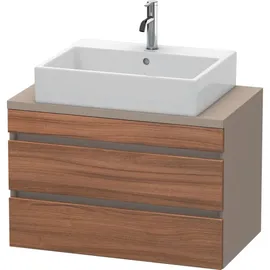 Duravit DuraStyle 80 x 47,8 cm, nussbaum natur/basalt matt, für Konsole, 2 Schubkästen