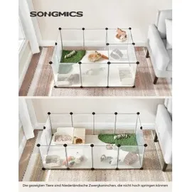Songmics Freigehege 125 x 63 x 42 cm weiß