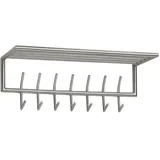 Wohnling Wandgarderobe Metall Silber 74.5x29x30 cm