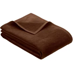 Kniedecke IBENA "Uni Kniedecke Luxus", braun (dunkelbraun), B:100cm L:150cm, Baumwolle, Polyacryl, Polyester, Wohndecken, unifarbenes Design