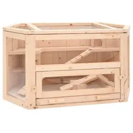 vidaXL Kleintierkäfig 80 x 40 x 43 cm Massivholz Tanne