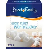 Sweet-Family Zucker weißer Kristallzucker, Würfelzucker, je 3g, ca. 332 Stück, 500g