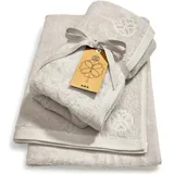 Liebenstein Saunahandtuch 2er Set - 70 x 200 cm - 625 g/m2 sandgrau
