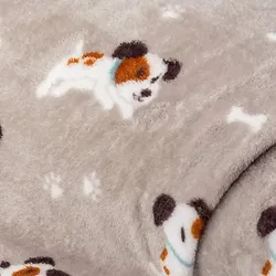 Wellness-Fleece "Hunde", greige-color