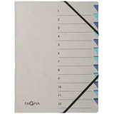 Pagna Ordnungsmappe Easy Grey 12 Fächer grau, 1 St.