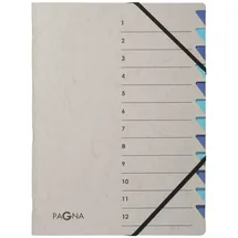 Pagna Ordnungsmappe Easy Grey 12 Fächer grau, 1 St.