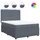 vidaXL Boxspringbett 140 x 200 cm Dunkelgrau