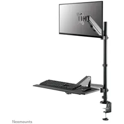Neomounts DS90-325BL1 höhenverstellbarer, tischmontierter Arbeitsplatz für 17-32" Bildschirme, Tastatur und Maus - Schwa
