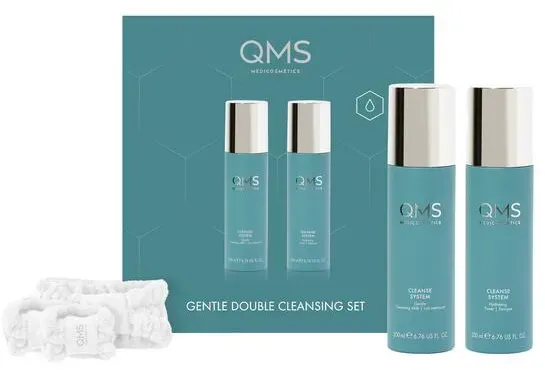 Gentle Double Cleansing Set = Gentle Cleansing Milk 200 ml + Hydrating Toner 200 ml + Haarband + Armband mit Logo