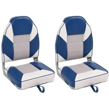 vidaXL Bootssitze 39 x 43 x 58 cm blau 2 St.