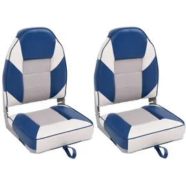 vidaXL Bootssitze 39 x 43 x 58 cm blau 2 St.