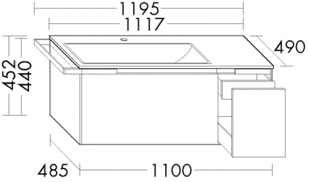 Burgbad Keramik Waschtisch-Set YSO PG2 HGL Eiche Natur/Taupe, SFAF111RF2178C0040 SFAF111RF2178C0040
