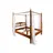 Massivmoebel24 Himmelbett 200 x 200 cm Honig