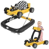 ib style Babywalker Speedster 2in1, Gehfrei, abnehmbare Lauflernhilfe Baby, Höhenverstellbar, Gelb