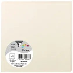 Pollen 250x Karte Pollen 135x135mm 210g - Elfenbeinperlmutt 11886C