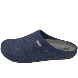 Rohde 6740 Rodigo-H Schuhe Herren Hausschuhe Pantoletten Weite G, Größe:46 EU, Farbe:Blau