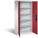 C+P CP Stahlschrank 8922-052 S10164 lichtgrau, rubinrot 93,0 x 60,0 x 195,0 cm, aufgebaut