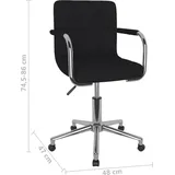 vidaXL Bürostuhl Drehbar Stoff Schwarz
