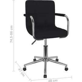 vidaXL Bürostuhl Drehbar Stoff Schwarz