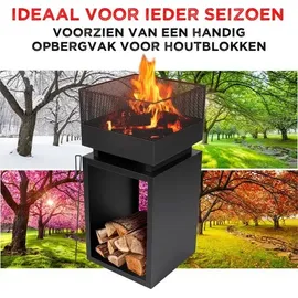 BBQ Collection Feuertonne Ø 85 cm Schwarz