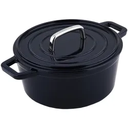 CS KOCHSYSTEME, ALPEN 20cm Topf blau, Gusseisen emailliert, backofenfest,induktionsgeeignet