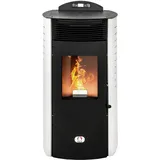 STUFE A PELLET ITALIA Siberia Aria New 18 KW WiFi | Pelletöfen Effizienz 91% Heizt 180m2 Autonomie 30 Std Programmierbar WiFi-Steuerung 5 Geschwindigkeiten und Kräfte 24 Monate Garantie Weiß