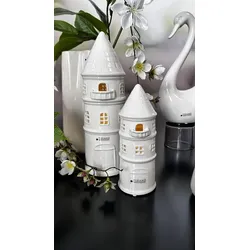 LED Turm Rapunzel cremeweiß 15cm