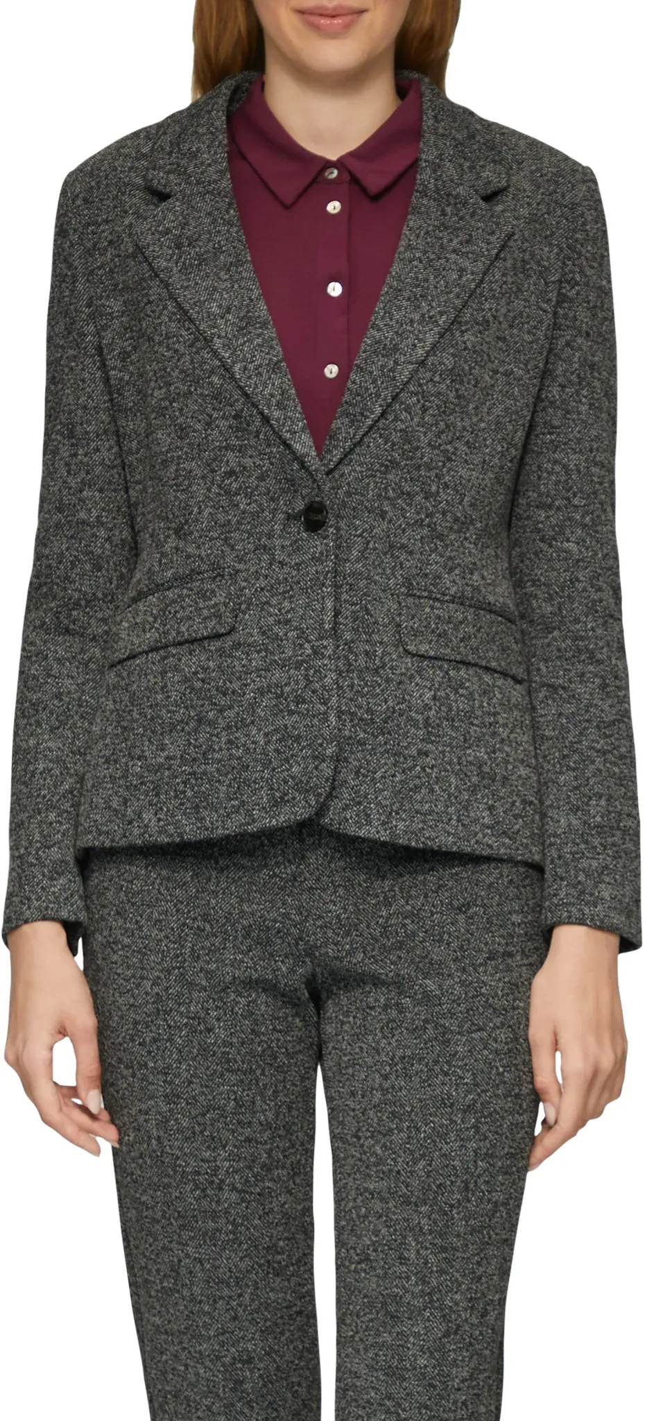 s.Oliver BLACK LABEL Kurzblazer, mit Pattentaschen vorne s.Oliver BLACK LABEL grey/black 44