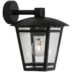 BRILLIANT RILEY Wandleuchte 23,5 cm Metall / Glas Schwarz, 42382/06