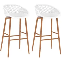 vidaXL Barhocker 2 Stk. 248153 Weiß