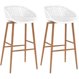 vidaXL Barhocker 2 Stk. 248153 Weiß