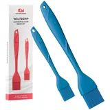 Kitchen Mama WALTZGRIP Koch- und Backpinsel Platinsilikon, 2er-Set, Blau