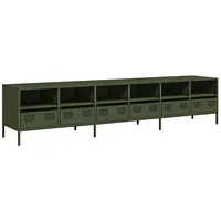 VidaXL TV-Schrank Olivgrün 202x39x43,5 cm Kaltgewalzter Stahl